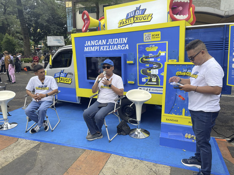 Mobil Kampanye ‘Judi Pasti Rugi’ Ramaikan CFD Depok, Ajak Warga Perangi Judol