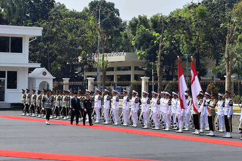 Menhan Terima Panglima Angkatan Bersenjata Singapura, Bahas Kerja Sama Siber