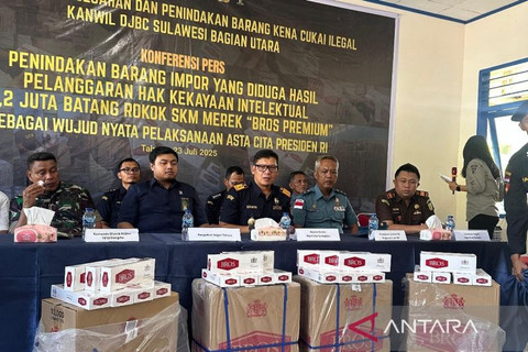 Bea Cukai Sita 13,2 Juta Batang Rokok Impor Asal Vietnam, Langgar HKI
