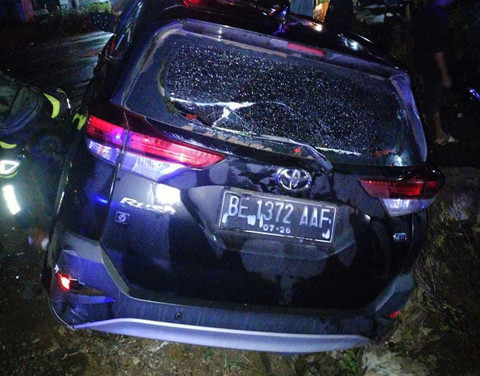 Terjadi Kecelakaan Libatkan Dua Kendaraan di Way Kanan, Lampung, Minibus Ringsek