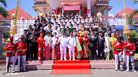 Momen Perdana Bupati Bolmong Jadi Inspektur Upacara Hari Kemerdekaan RI
