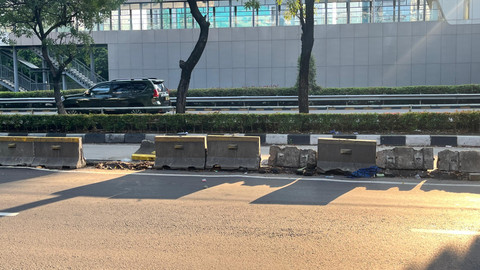 Imbas Demo Ricuh, Infrastruktur Rusak-Pohon Tumbang di Jalan Gatot Soebroto
