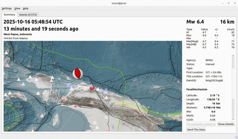 Gempa 6,4 Magnitudo Guncang Sarmi, Papua