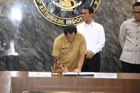 Mendagri Teken SKB Penugasan Percepatan Penyediaan Infrastruktur Pascapanen