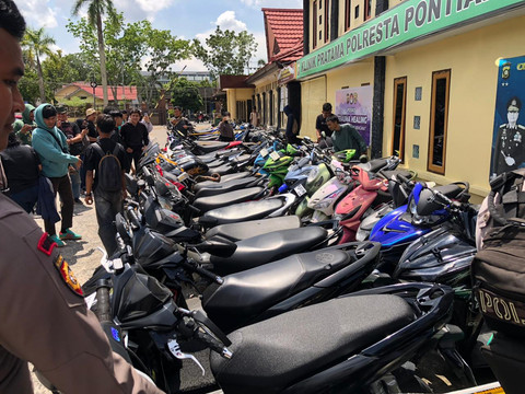 49 Pembalap Liar Kena Razia Satlantas Polresta Pontianak