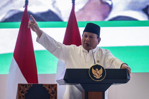 Ragam Pidato Prabowo di Pengukuhan Pengurus MUI
