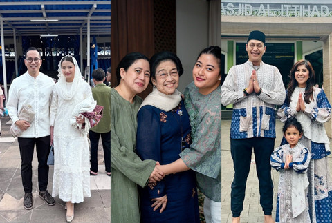 Gaya Pejabat Perempuan Rayakan Lebaran, dari Puan Maharani hingga Meutya Hafid