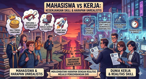Mahasiswa vs Kerja: Kesenjangan Skill & Harapan Unrealistis