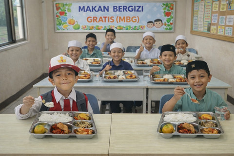 Ada Ekspresi Anak di depan Omprengan MBG