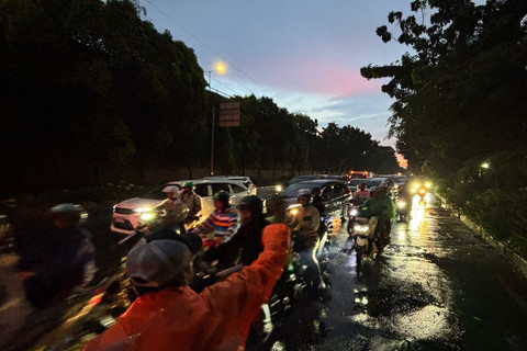 Banjir di Jalan DI Pandjaitan Sudah Surut: Ada Pohon Tumbang, Lalu Lintas Macet