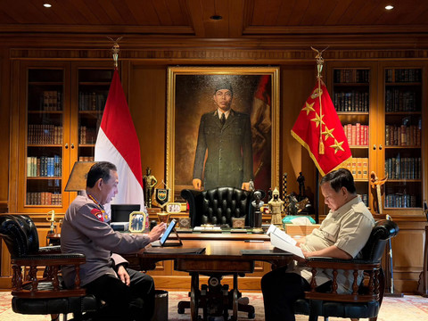 Prabowo Bertemu Empat Mata dengan Kapolri di Hambalang, Bahas Keamanan Nasional
