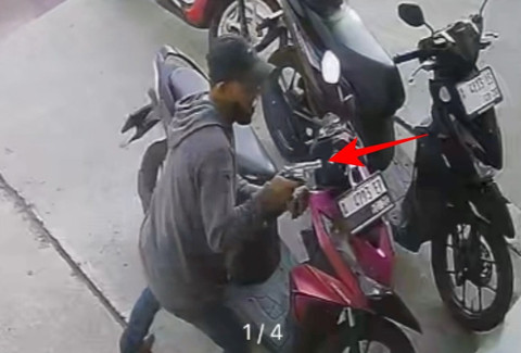 Maling Motor Berpistol di Serang Terekam CCTV: Tepergok lalu Letuskan Tembakan