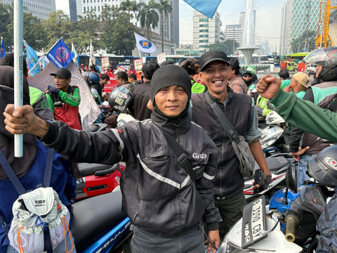 Rela Tak Narik demi Aksi May Day di Monas, Ojol Titip Harapan untuk Prabowo