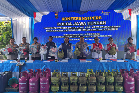 Dalam Sebulan Polda Jateng Bongkar 53 Kasus BBM & LPG Ilegal, 60 Orang Ditangkap