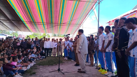 Kunjungi Miangas, Prabowo Janji Bakal Renovasi Semua Sekolah 2-3 Tahun ke Depan