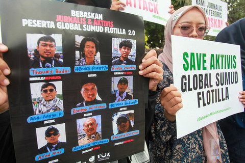 Bebasnya 9 WNI Relawan GSF yang Ditangkap Israel