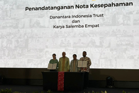 Foto penandatanganan nota kesepahaman Danantara Indonesia Trust dengan mitra strategis