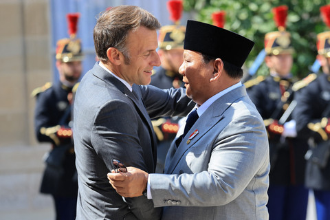 Foto: Prabowo Hadiri Jamuan dari Emmanuel Macron di Istana Elysee