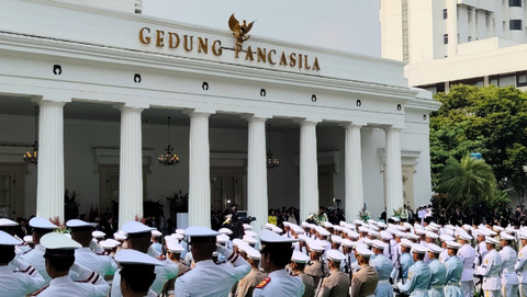 Prabowo Pimpin Upacara Peringatan Hari Lahir Pancasila di Kemlu