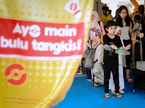 Foto: Belajar Bulu Tangkis Lewat Game Interaktif di Polytron Indonesia Open 2026
