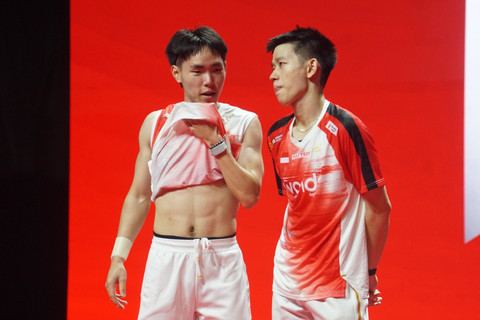 Foto: Raymond/Joaquin Jadi Runner Up Polytron Indonesia Open