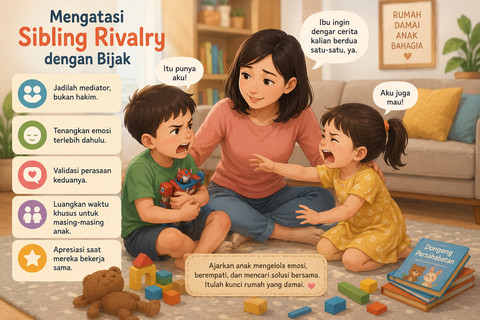 Cara Mengatasi Sibling Rivalry dengan Bijak Tanpa Pilih Kasih