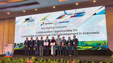 Pertamina dan Boeing Teken Kemitraan Pengembangan Rantai Pasok Bioavtur