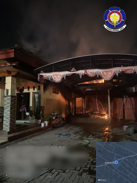 Rumah Perempuan di Kediri Dibakar Mantan Suami