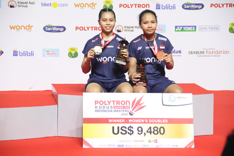 Ungkapan Isyana/Rinjani Usai Juara POLYTRON Kudus Indonesia Masters 2026 - Infolitik