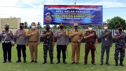 Polisi di Wilayah Perbatasan Talaud Gelar Operasi Keselamatan Samrat 2022