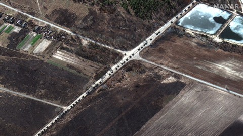 Foto Satelit: Konvoi Pasukan Rusia Menuju Kiev yang Membentang hingga 64 Km