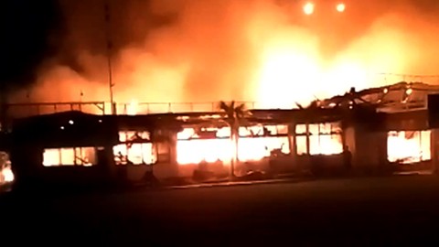 Kebakaran Terjadi di Kantor Polres Kotamobagu, Tahanan Berhasil Diselamatkan