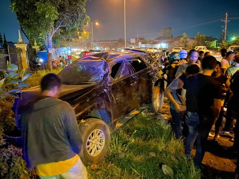 Kecelakaan Libatkan 2 Kendaraan di Kota Bandar Lampung