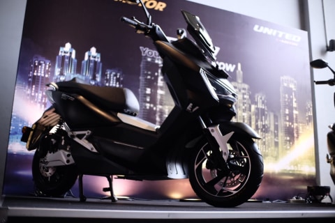 Sepeda motor listrik United e-Motor T1800. Foto: Bangkit Jaya Putra/kumparan