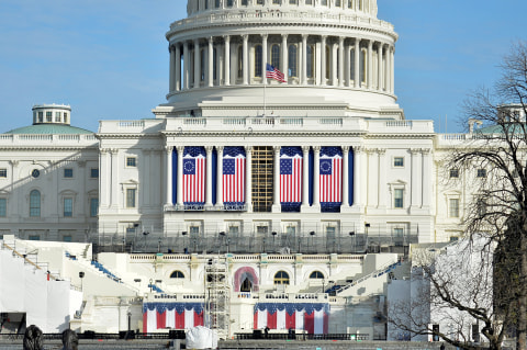 Tempat pelantikan Trump Foto: Reuters/Mike Theiler