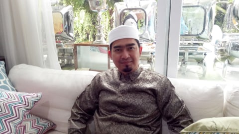 Ustad Solmed menghadiri acara Raffi Ahmad. Foto: Yurika Kencana/kumparan