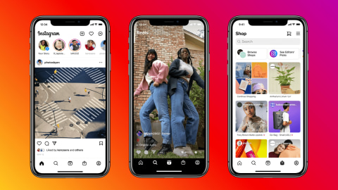 Instagram mengubah desain tampilan layar utama, serta menambah tombol Reels dan Shop. Foto: Instagram