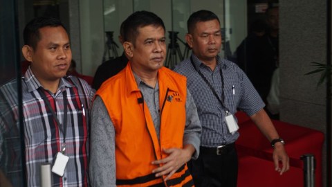 Bupati Nganjuk Taufiqurrahman di KPK Foto: Garin Gustavuan/kumparan