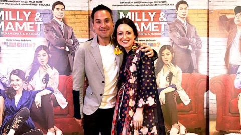 Julie Estelle dan pacarnya. Foto: Instagram/@davidtjipto 