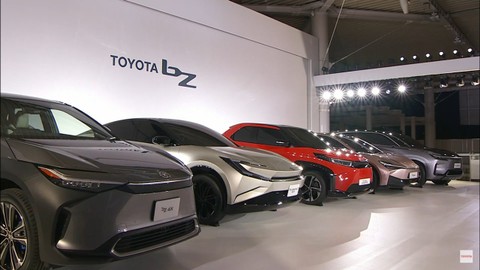 Jajaran line up konsep mobil listrik Toyota bz Foto: dok. Toyota
