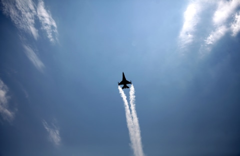 Ilustrasi jet tempur Foto: AFP/Yiannis Kourtoglou