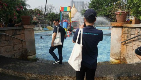 Para peserta komit up kumparan mengunjungi Atlantis Water Adventures Ancol, Minggu (2/9/18). Foto: Irfan Adi Saputra/kumparan