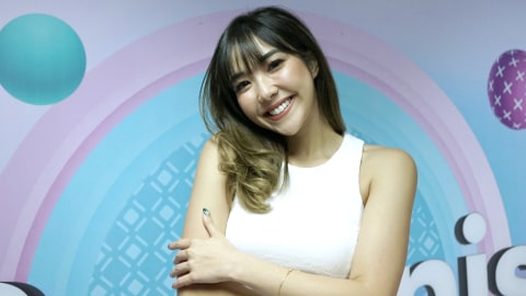 Artis Gisella Anastasia saat ditemui di kawasan Tendean, Jakarta, Senin, (6/1/2020). Foto: Ronny
