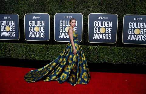 Taylor Swift menghadiri Golden Globe Awards ke 77 di Beverly Hills, California, Amerika Serikat.   Foto: REUTERS / Mario Anzuoni