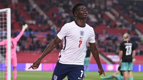 Bukayo Saka Usai Cetak Gol Perdana untuk Inggris: Luar Biasa!