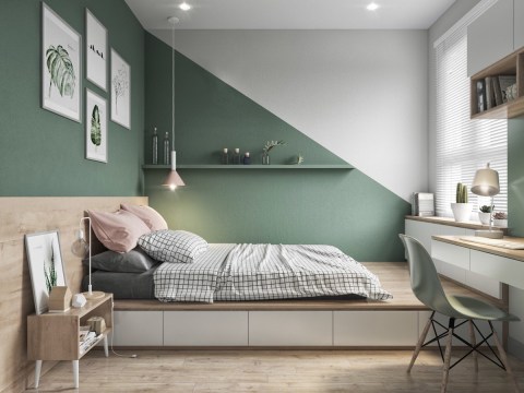 5 Inspirasi Kamar Tidur Modern Minimalis Bernuansa Hijau Kumparan Com