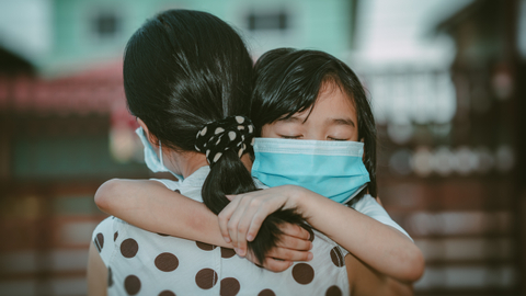 Ilustrasi anak sakit pakai masker. Foto: Shutter Stock
