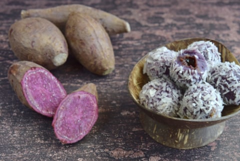 Kue Klepon Ubi Ungu. Foto: Amallia Eka