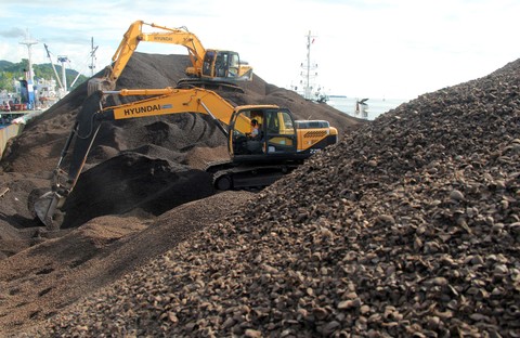 Ilustrasi ekspor cangkang sawit. Foto: Akbar Tado/Antara Foto