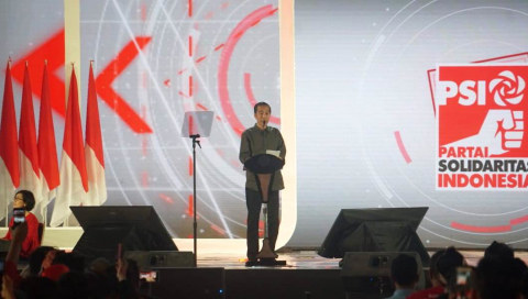 Sambutan Jokowi di perayaan HUT ke 4 PSI di ICE BSD, Minggu (11/11/2018). Foto: Irfan Adi Saputra/kumparan